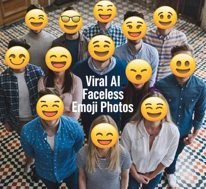 Viral AI Faceless Emoji Photos
