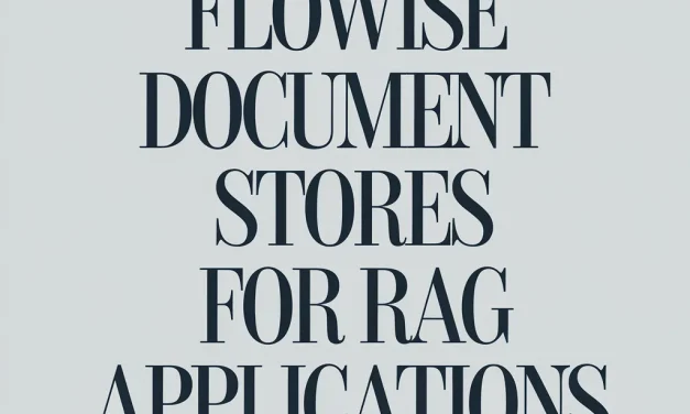 RAG Like a BOSS 🔥 Flowise Document Stores Tutorial