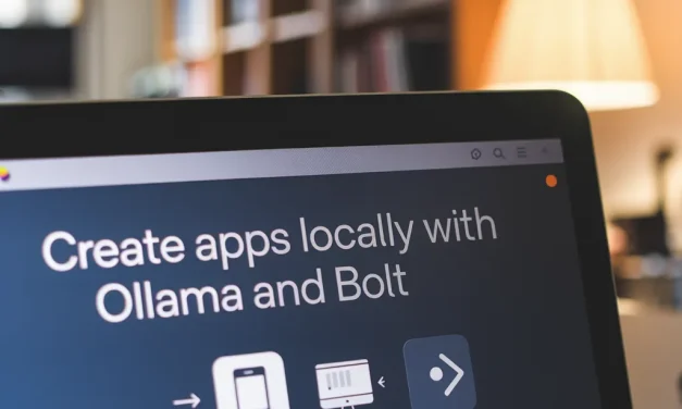 Create Apps Locally with Ollama and Bolt