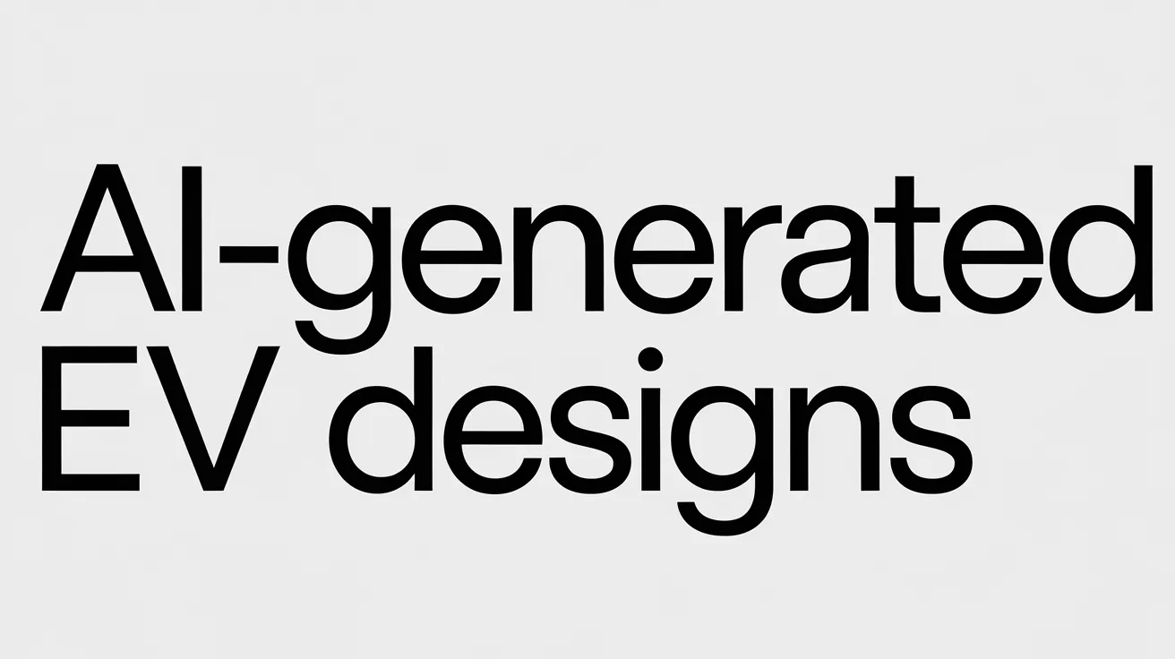 AI-generated EV Designs for Future Cars
