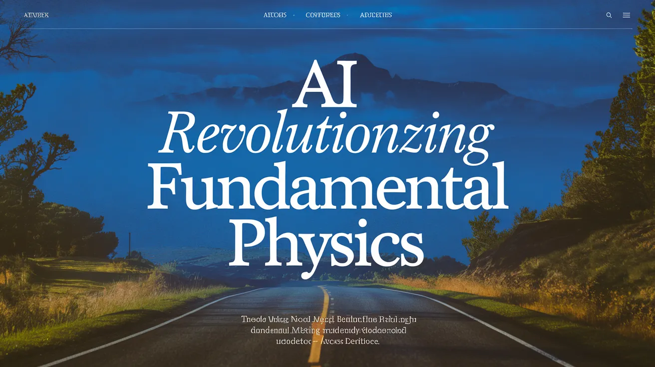 AI Revolutionizing Fundamental Physics