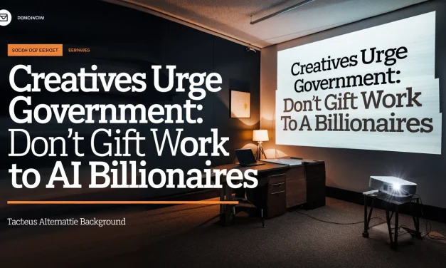 Creatives Urge Government: Don’t Gift Work to AI Billionaires