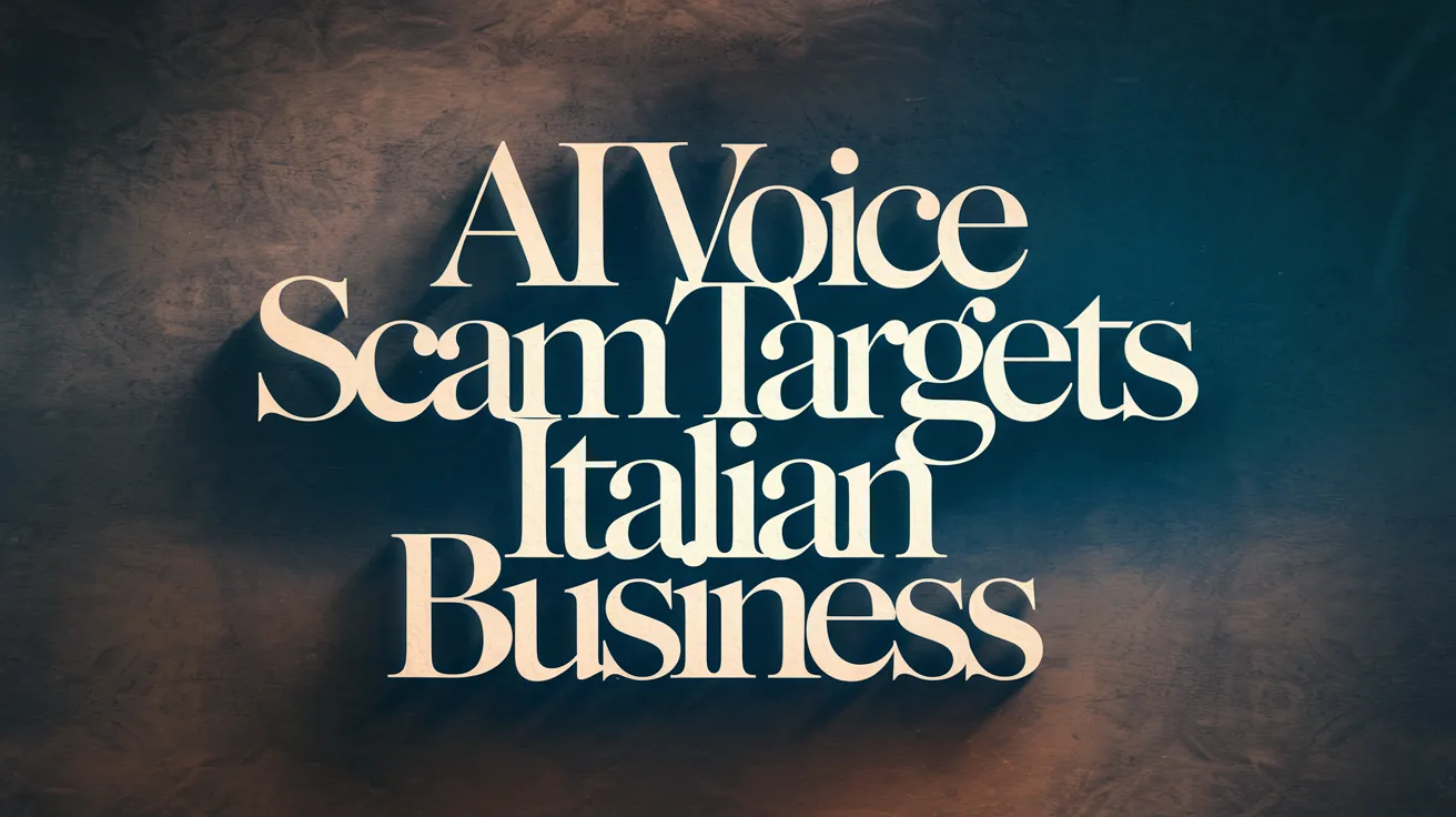 AI Voice Scam Targets Italian Business
