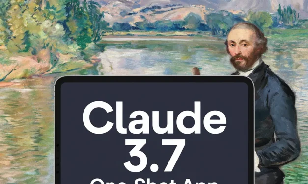 Claude 3.7 One-Shot App Development