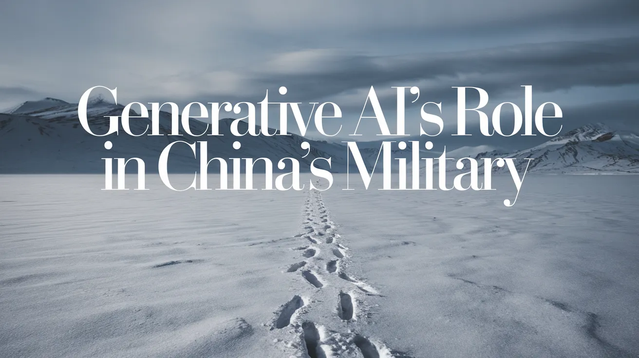 Generative AI's Role in China's Military