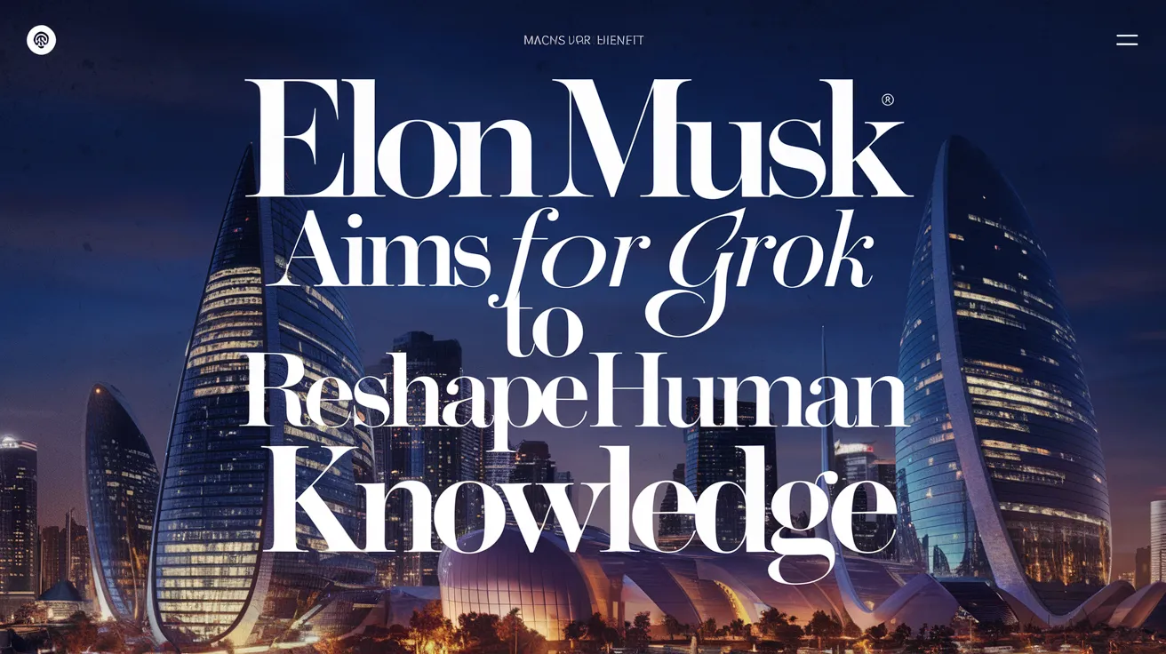 Elon Musk Aims for Grok to Reshape Human Knowledge
