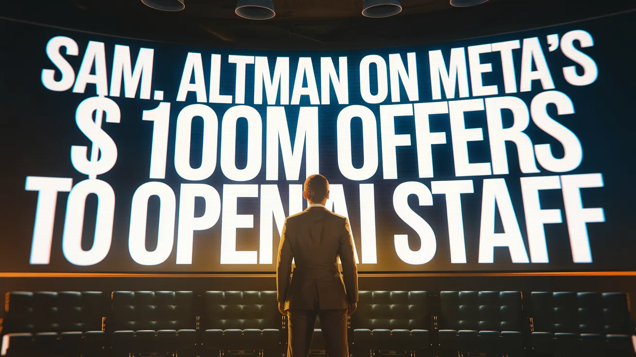 Sam Altman on Meta's $100M Offers to OpenAI Staff