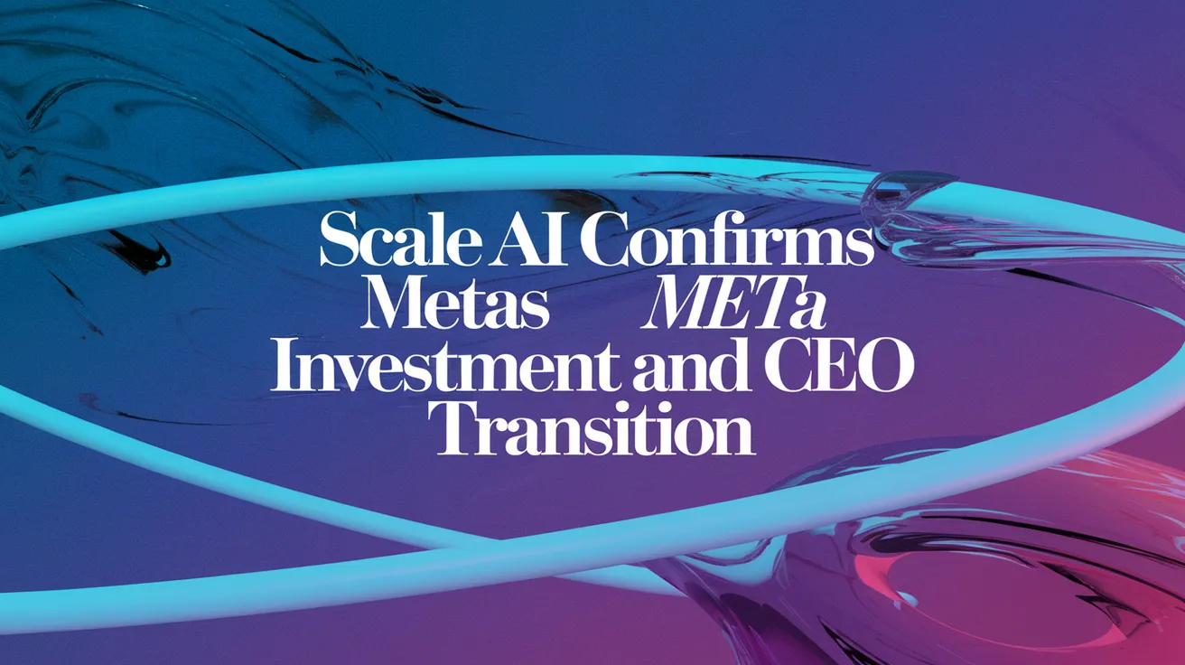 Scale AI Confirms Meta Investment and CEO Transition