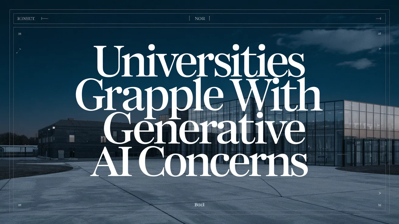 Universities Grapple with Generative AI Concerns