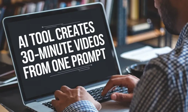 AI Tool Creates 30-Minute Videos from One Prompt