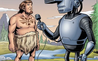 AI Interviews a Caveman