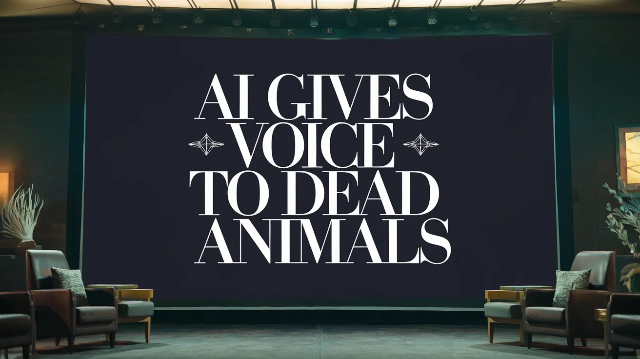 AI Gives Voice to Dead Animals AI Gives Voice to Dead Animals