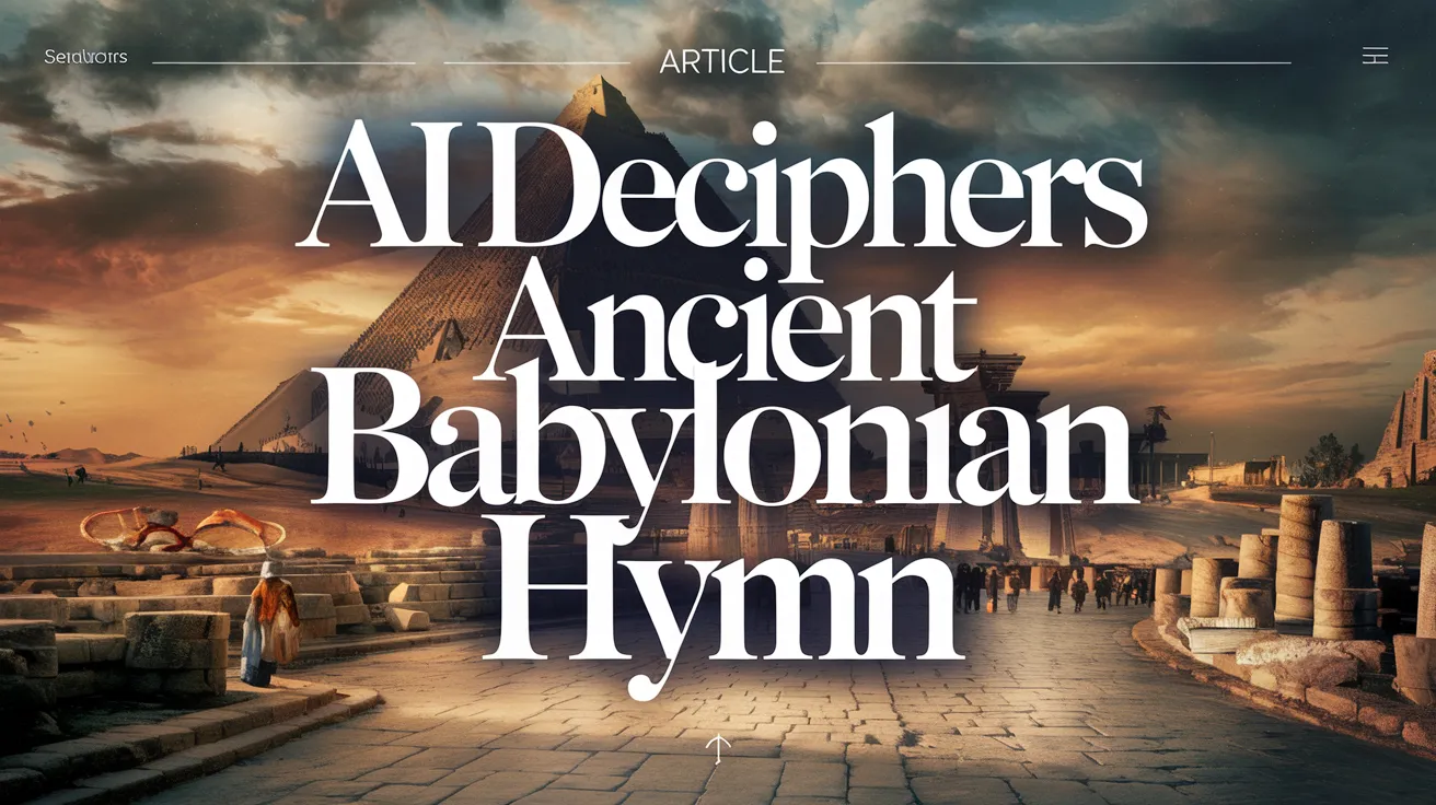 AI Deciphers Ancient Babylonian Hymn