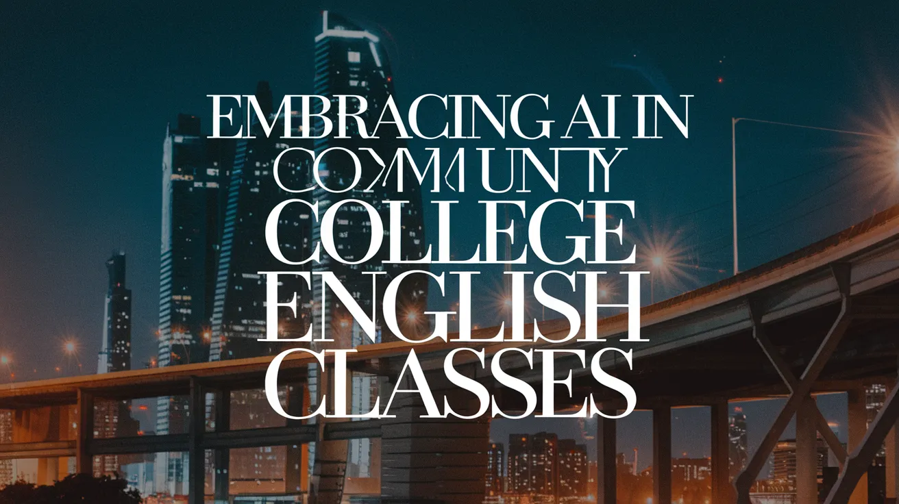 Embracing AI in Community College English Classes