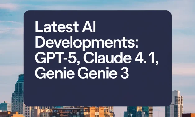 Latest AI Developments: GPT-5, Claude 4.1, Genie 3