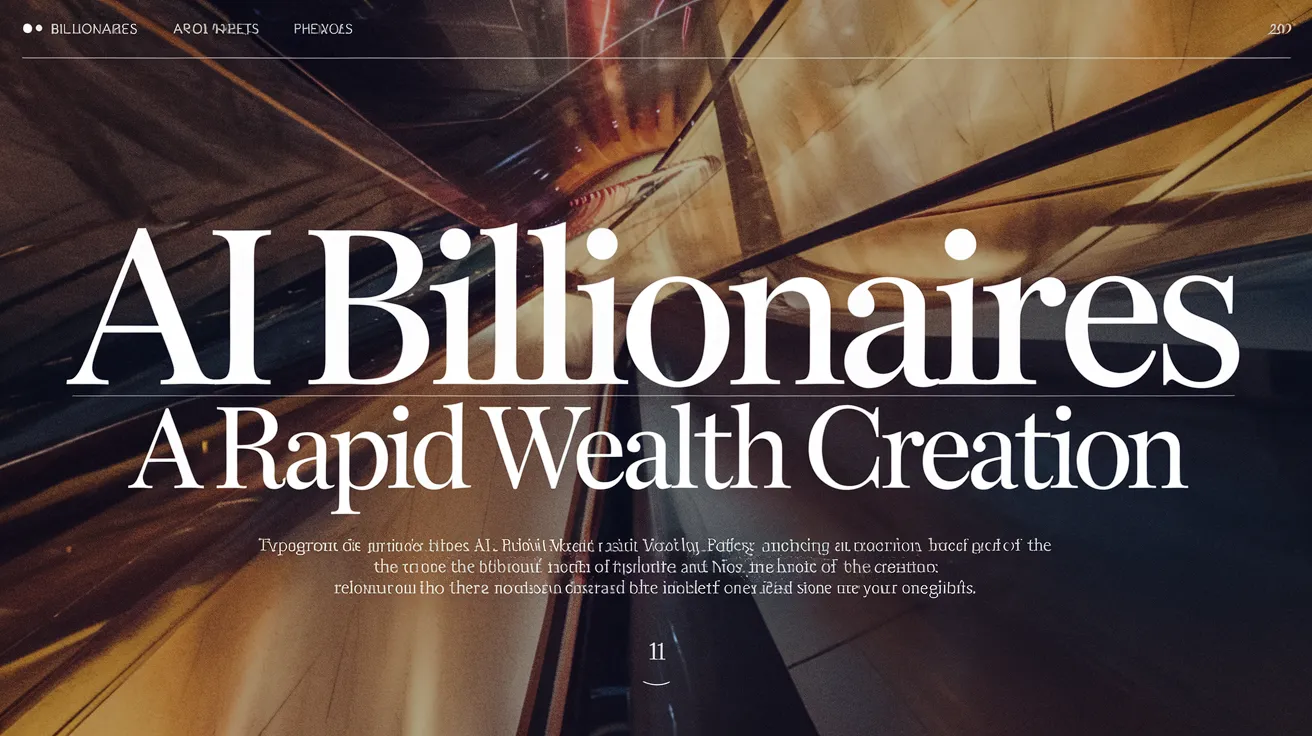 AI Billionaires: A Rapid Wealth Creation