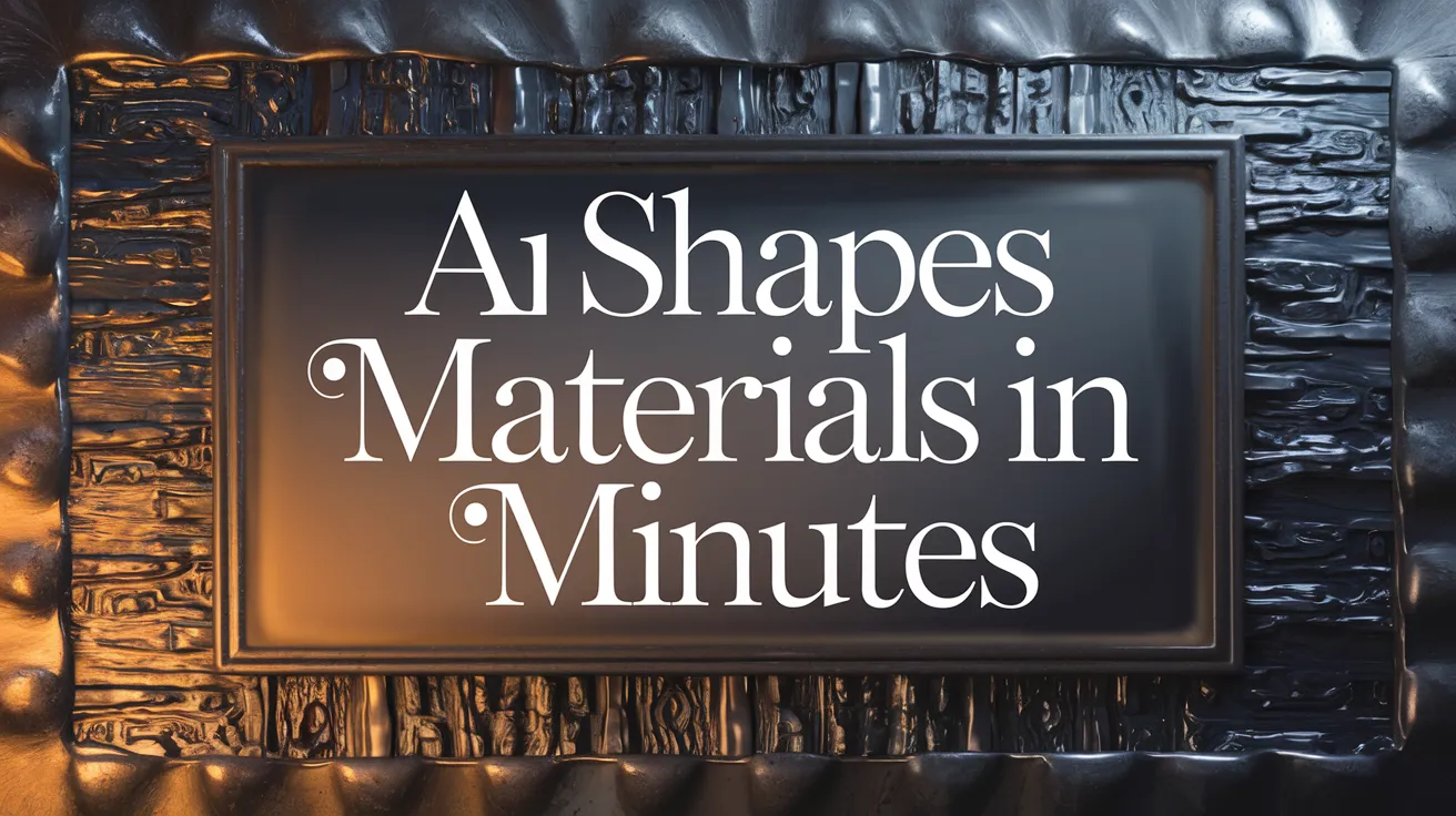 AI Shapes Materials in Minutes