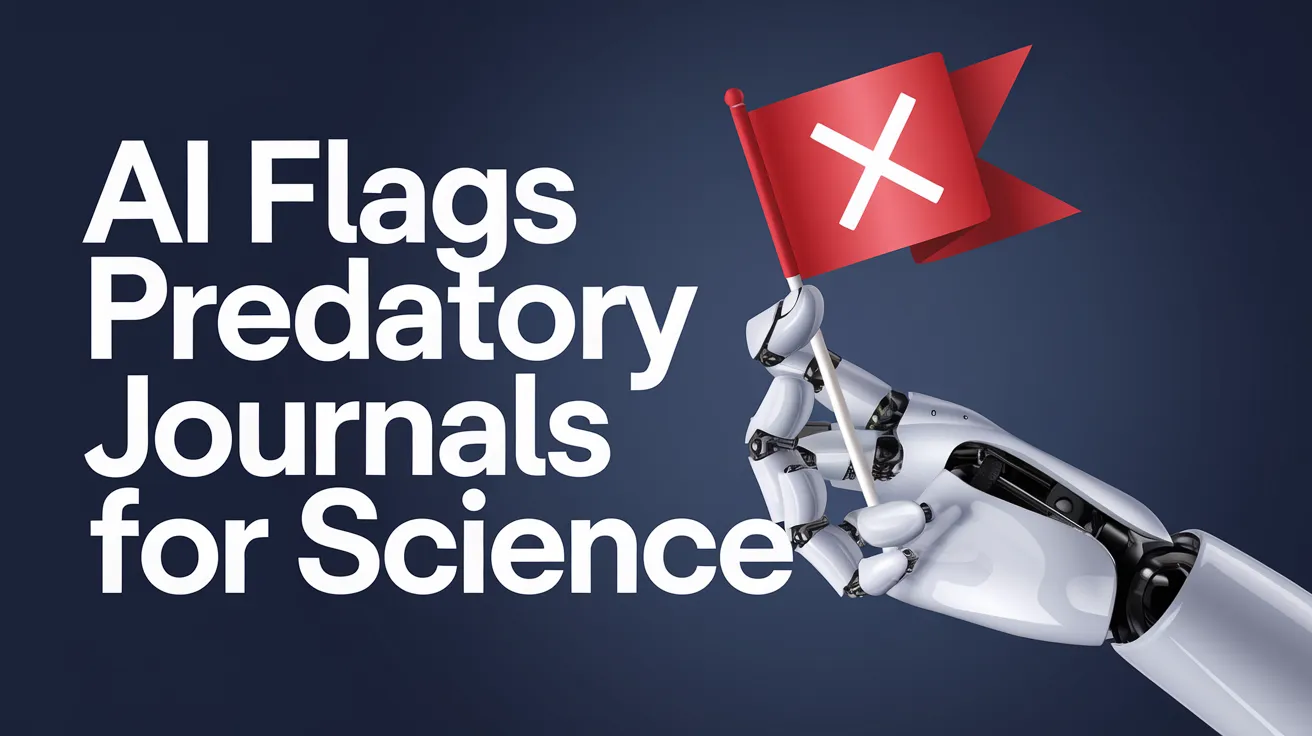 AI Flags Predatory Journals for Science
