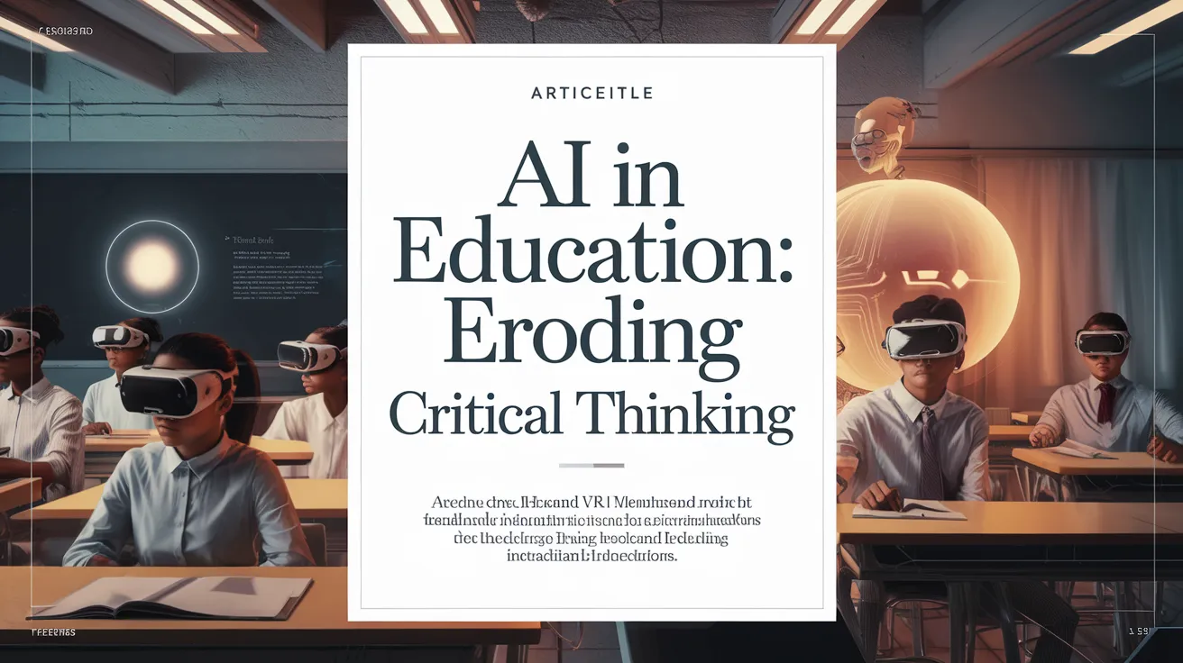 AI in Education: Eroding Critical Thinking