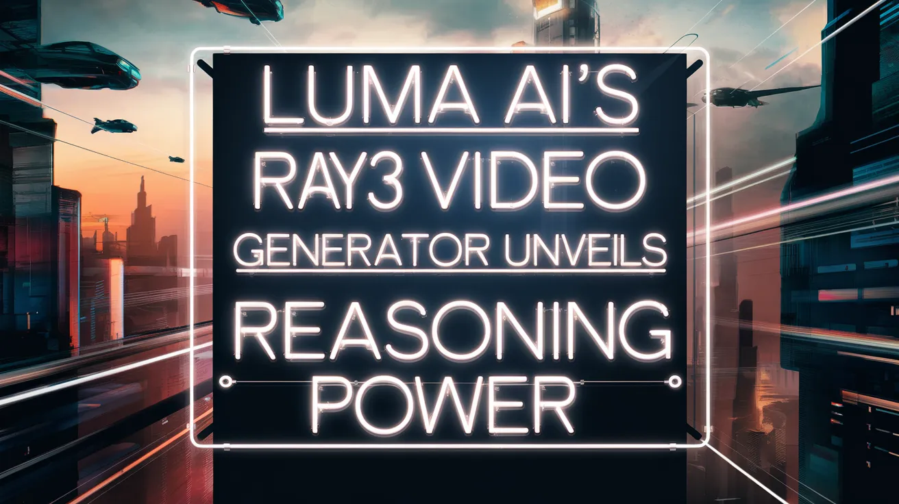 Luma AI's Ray3 Video Generator Unveils Reasoning Power