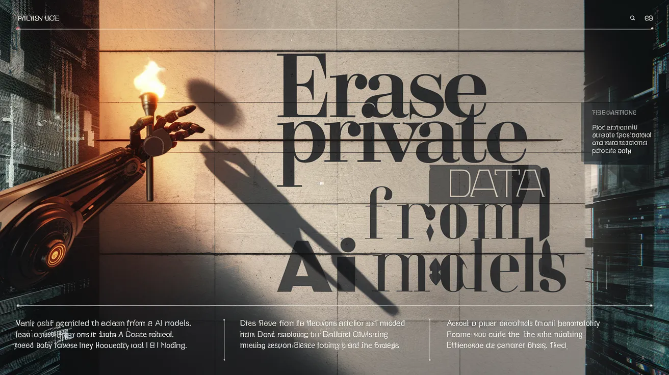 Erase Private Data from AI Models
