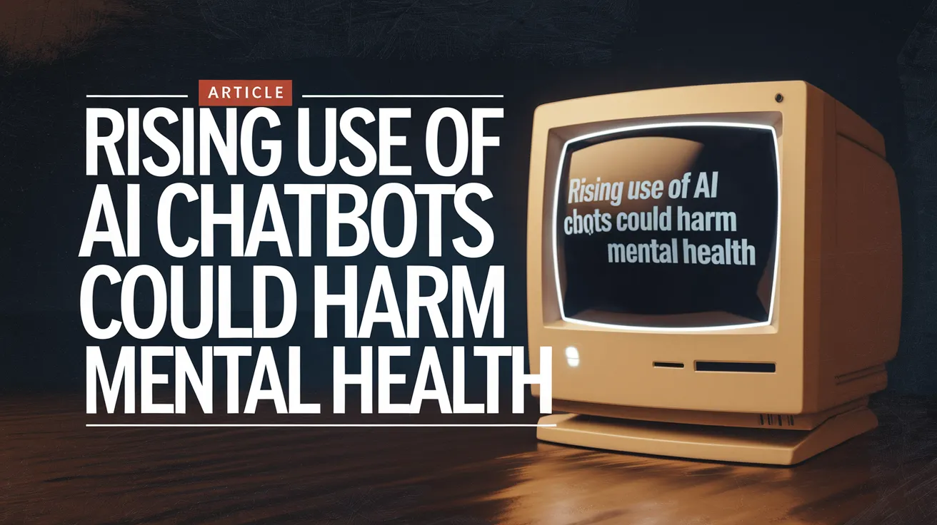 Rising Use of AI Chatbots Could Harm Mental Health