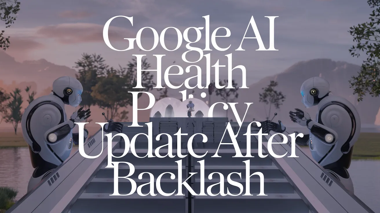 Google AI Health Policy Update After Backlash