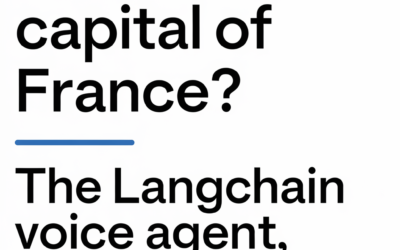 Voice Agent Development with LangChain