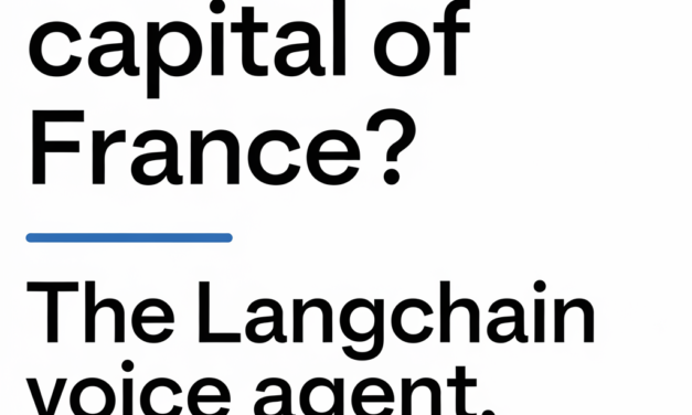 Voice Agent Development with LangChain