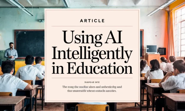 Using AI Intelligently in Education