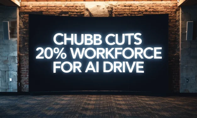 Chubb Cuts 20% Workforce for AI Drive